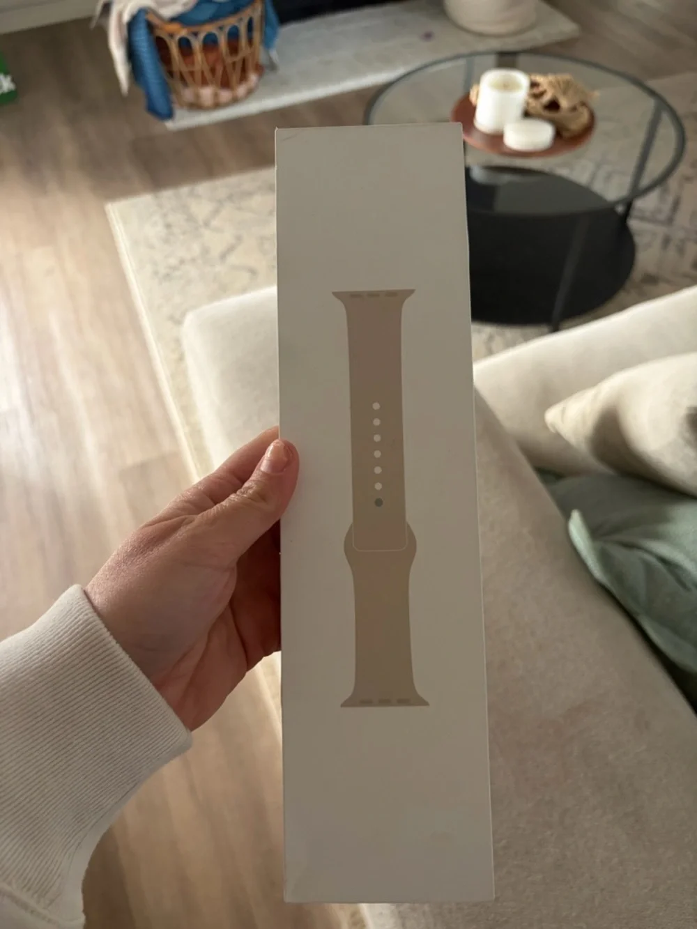 Apple Sport Band - Starlight/Taupe Silicone Watch Strap
